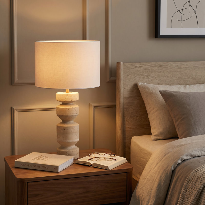 Jiminy Travertine Table Lamp