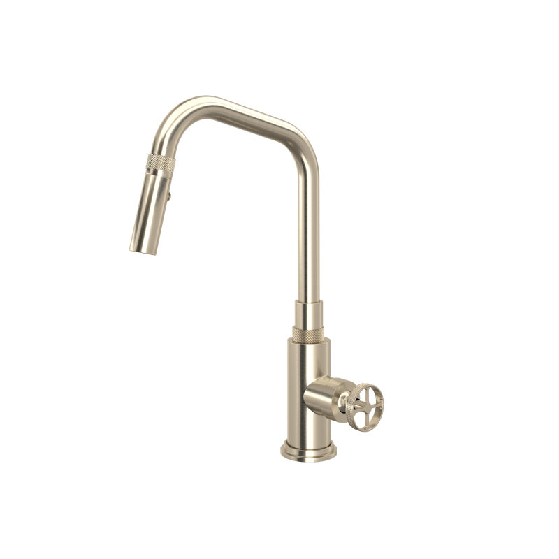 Campo™ Pull Down Single Handle Kitchen Faucet with Accessories, Satin Nickel