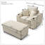 Chaise rembourrée avec repose-pieds Abegale-1037584730