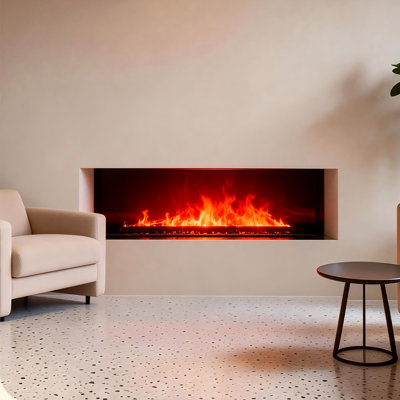 Foyer encastré 27,56 "avec atomiseur 3D simulé flamme et humidificateur, insert décoratif pour usage domestique