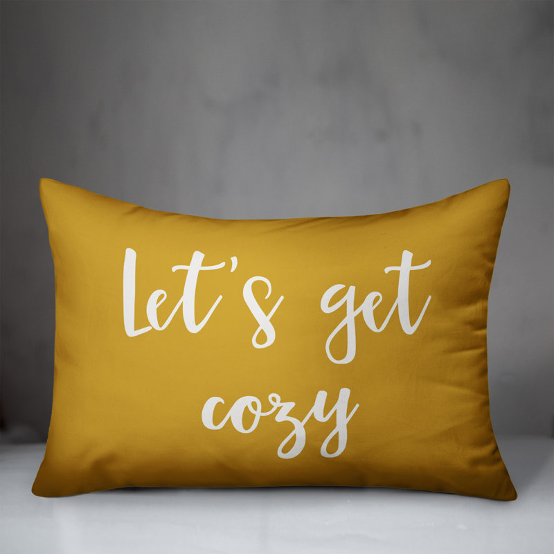  Let's Get Cozy Lumbar Pillow, Mustard