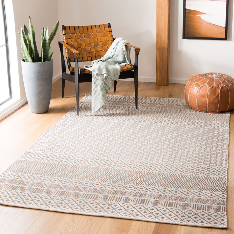 Tapis en coton tissé à la main Yoko, Rectangle 4 pi x 6 pi