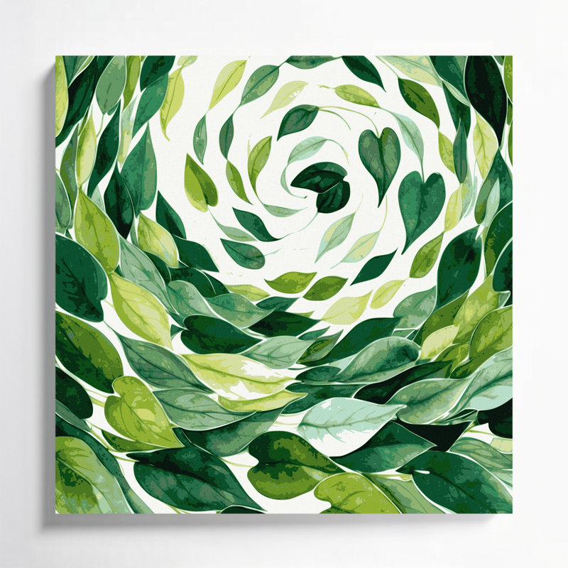 Art mural sur toile Botanical Peperomia, H 12 po x l 12 po