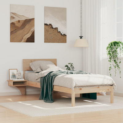 Bed Frame With Bedside Tables With Headboard