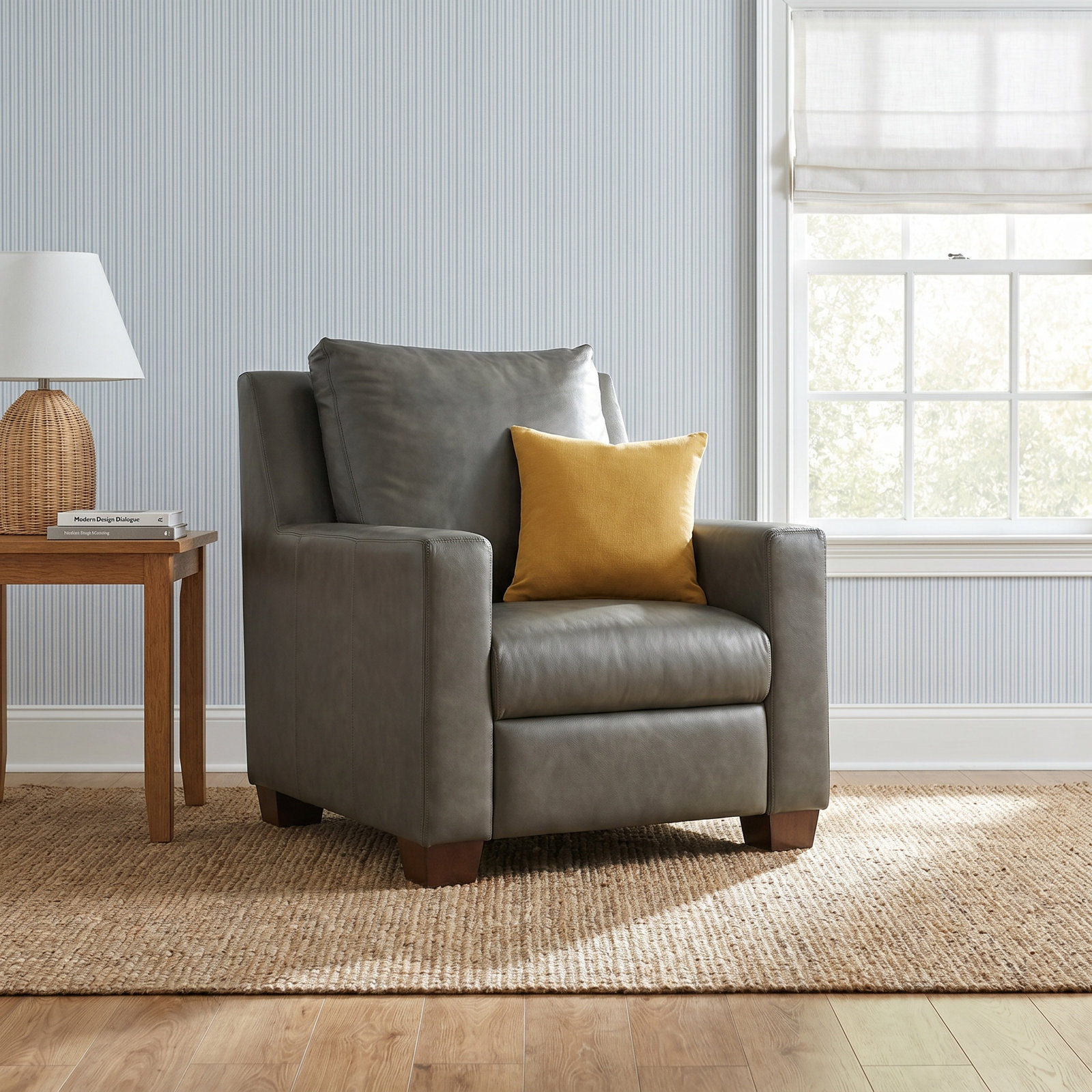 Delevan 39" Genuine Leather Power Recliner