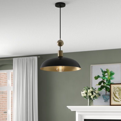 Luminaire suspendu en forme de dôme à 1 lumière Posada
