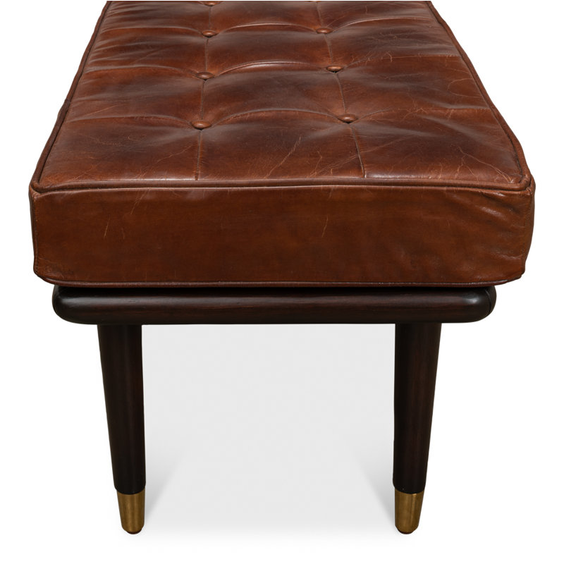 Prince Albert Leather Bench