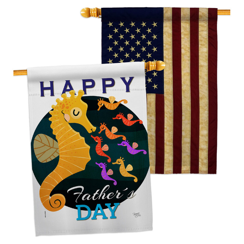 Drapeau de maison décoratif à 2 côtés en polyester / mélange de polyester 40 x 28 po