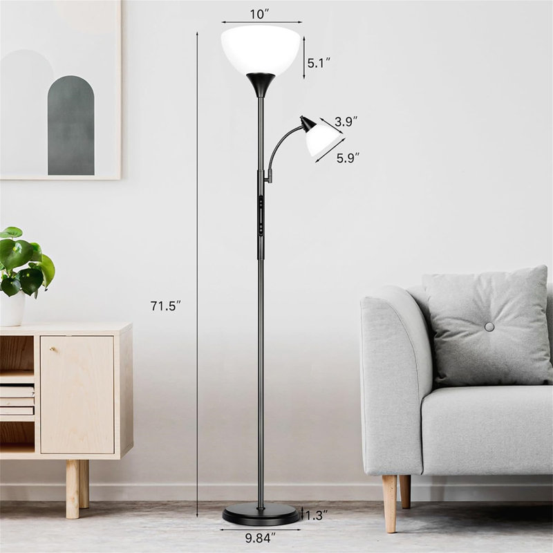 180cm Matte Torchiere Floor Lamp