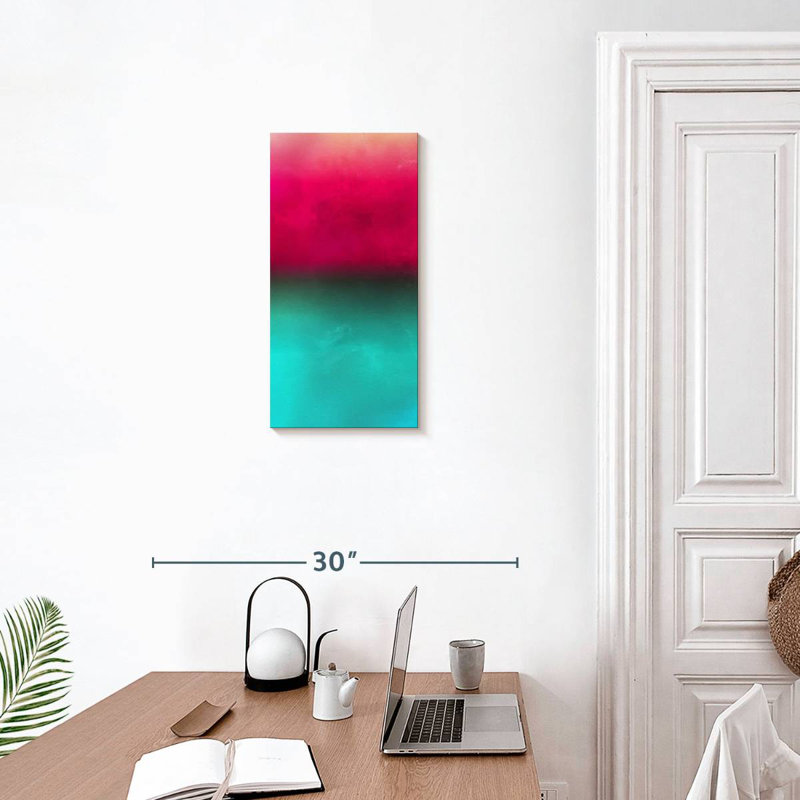 Pink Aqua Ombre, 24" H x 12" W