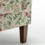 Chaise avec accoudoirs en mélange de polyester à motifs, structure en bois de bouleau massif avec pieds fuselés bruns, chaise d'appoint rembourrée de mousse avec garniture pour le bureau du salon