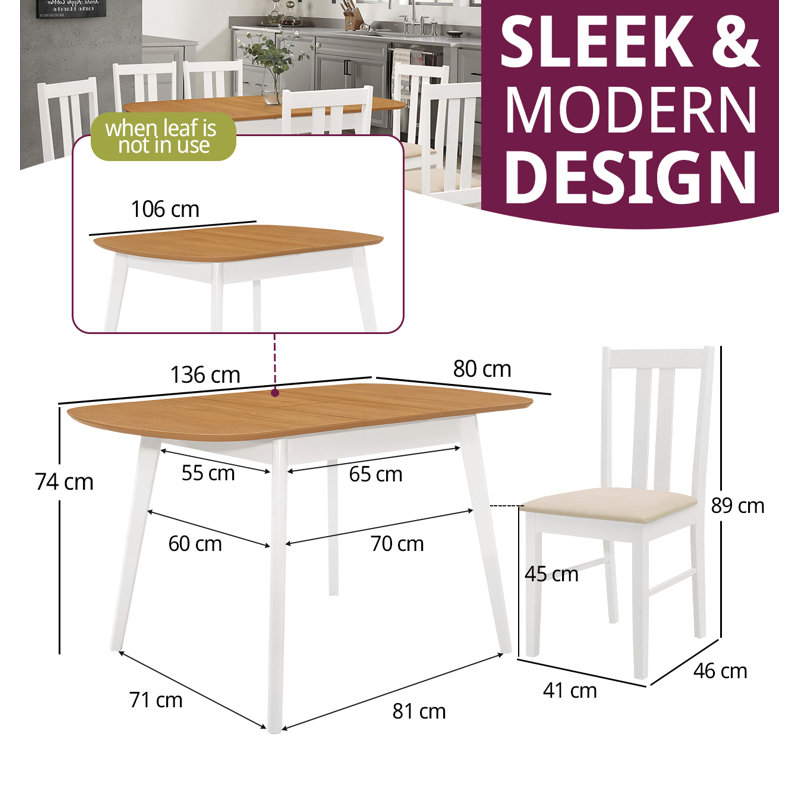 Ahwahnee 6 -Person Butterfly Leaf Dining Set