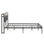 Structure de lit plateforme grand en métal avec fonction de rangement pour le revêtement de lit Tête de lit et doublure USB et pied de lit, aucun sommier nécessaire, grand rangement sous le lit, assemblage facile-1974948912