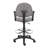 Jea Drafting Stool Chair, Loop Arms, Gray Tweed, Round Footring-118318912