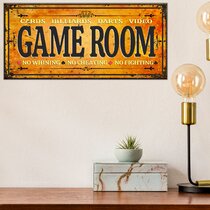 Game Room Sign Family Game Room Gift Rec Room Decor Metal Sign Card  108122001103