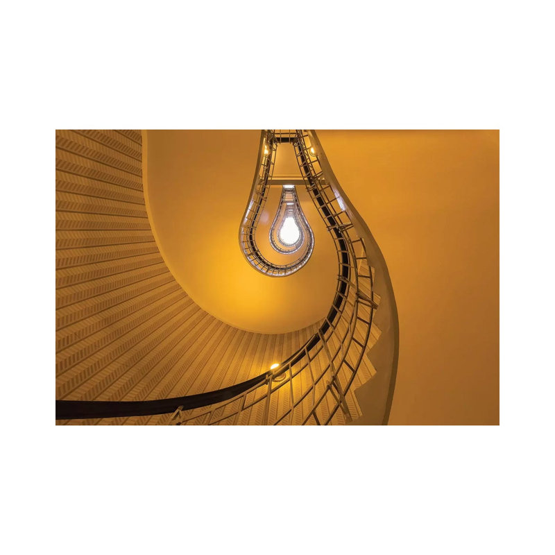 Czech Republic, Prague. Stairwell in the House of the Black Madonna. 1 Piece Wrapped Canvas Wall Art