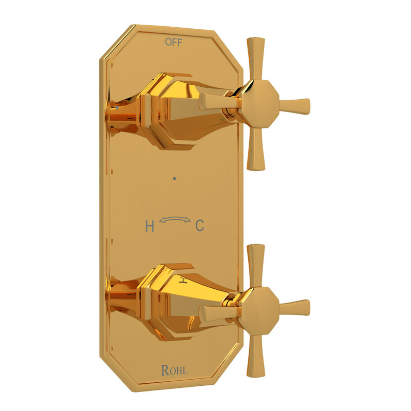 Garniture thermostatique 0,5 "avec inverseur Deco ™, Laiton non laqué