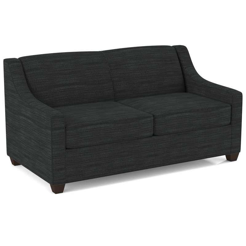 Phillips 68" Recessed Arm Sofa Bed with Reversible Cushions, Empire Mahogany, Ridgecrest Midnight, Hybrid