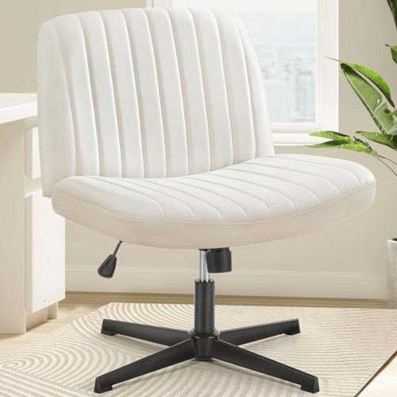 Chaises à pieds croisés sans accoudoirs Criss, Beige