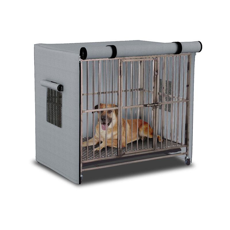 Housse pour cage intérieure / extérieure pour chien Demetries, H 30 po x l 43 po x P 29 po, gris