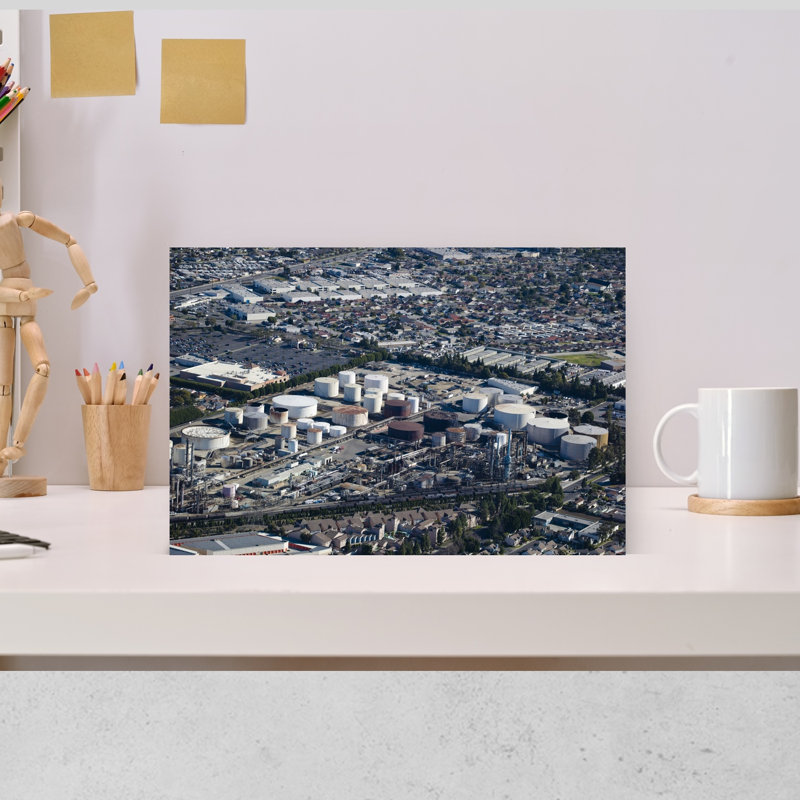 Aerial View Of An Oil Refinery Los Angeles County California USA by Scott M. Tansey - Wrapped Canvas Print