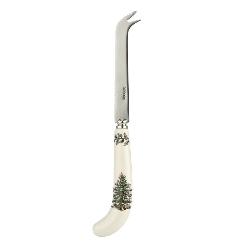 Spode Christmas Tree Nutcrackr Cheese Plate W Knife