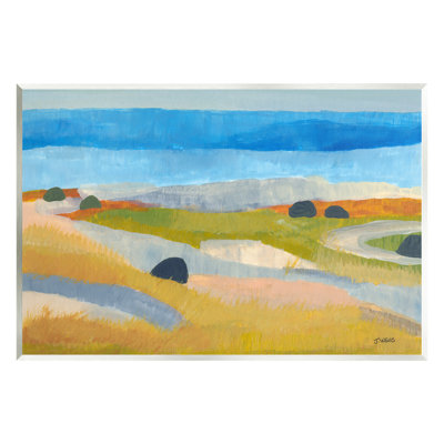 Abstract Grassland & Beach Wall Plaque Art by Jan Weiss