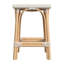 Riviera Gray/White Dot 24"H Square Rattan Counter Stool-1779131529