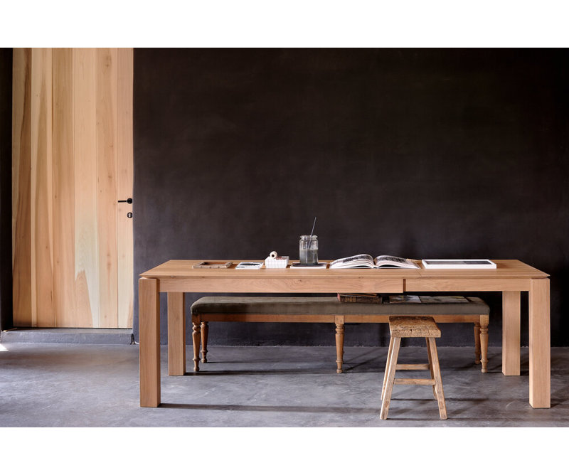 Slice Solid Oak Dining Table, 35.4" W x 86.6" L