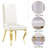 Keng Faux Leather Gold Dining Chairs