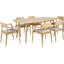 Himmelmann 6 - Person Wood Patio Dining Set with Oval Table , Cushions Included