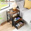 40cm W Metal Bedside Table