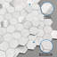 Carreaux de cuisine hexagonaux auto-adhésifs auto-adhésifs pour carrelage mural de cuisine, auto-adhésif en métal et marbre Honeycomb