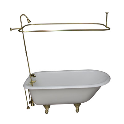 60 " L x 30 " W Freestanding and Mounting / Installation Required Soaking Cast Iron Bathtub