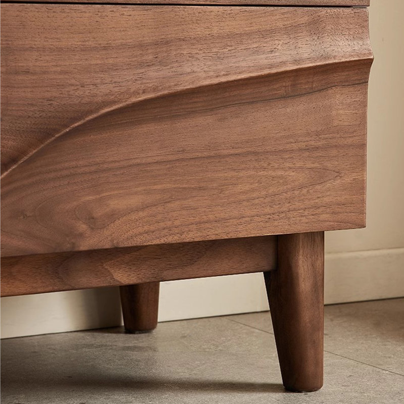 Armoire minimaliste moderne en bois massif à cinq tiroirs