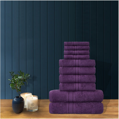 Premium 10-Piece Cotton Towel Bale Set, Soft, Durable & Highly Absorbent – 4 Face, 4 Hand & 2 Bath Towels, Family Pack