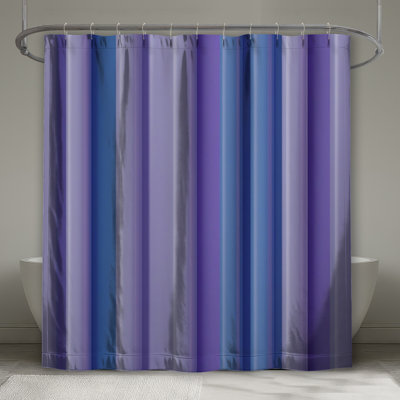 Blue Purple Stripes Shower Curtains Extra Long