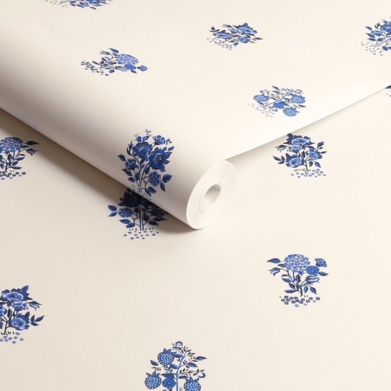 Cath Kidston Kingdom Posey Floral Wallpaper, Blue