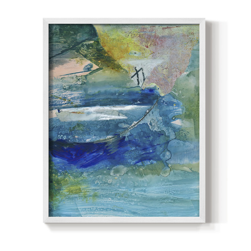«Spring Winds VII», reproduction encadrée - bois massif, H 28 po x l 22 po, Blanc