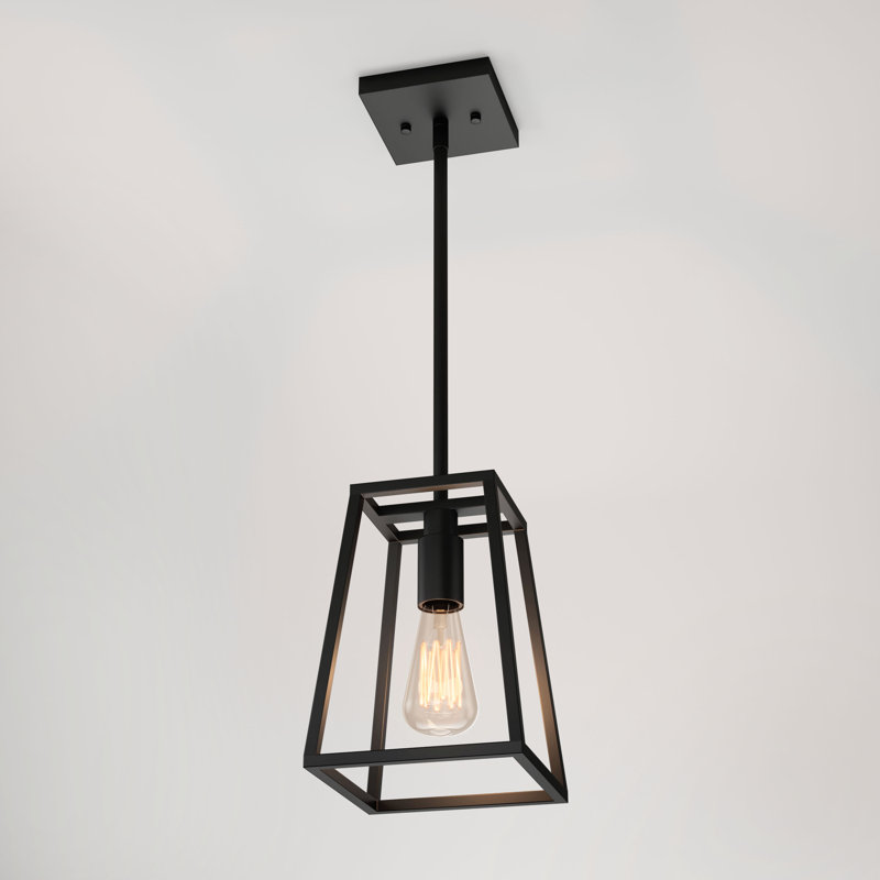 Luminaire suspendu géométrique 1 lumière Thela, Noir