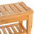 Long Bamboo Shower Bench Seat, 20" Wooden Spa Shower Stool with Underneath Storage Shelf Shoe Organizer