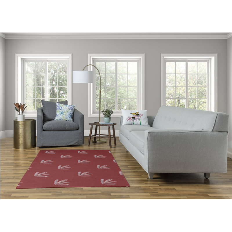 Chenille Floral Indoor Rug, Rectangle 5' x 7'