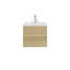 Ensemble de meuble-lavabo simple mural flottant en céramique 24 po Salt-88589087
