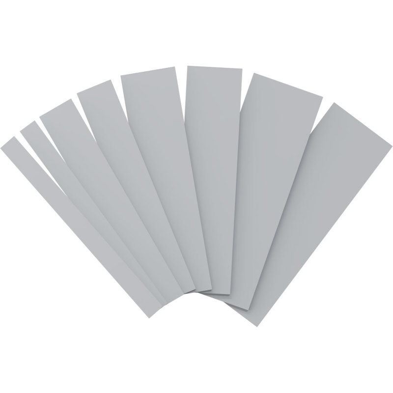 Échantillon - Ensemble de panneaux muraux réglables en lattes de PVC, L 12 po x T 1/2 po, sans finition (contient 8 lattes au total)