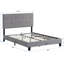Full Size Platform Bed Frame, Modern Button - Tufted Linen Headboard, Wood Slat, Grey-1774831361-1774831366-1774831482