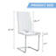 Chaise rembourrée en similicuir avec dossier haut et pieds robustes-1990334856-2001037782