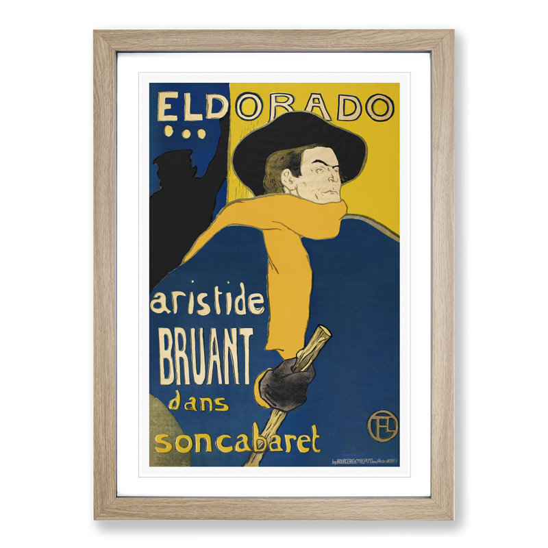 Les Ambassadeurs by Henri De Toulouse-Lautrec - Picture Frame Painting, Oak Framed, 48cm H x 36cm W x 2cm D