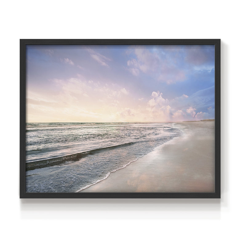 Zoey Beach -Framed Print - Restickable, 11" H x 14" W, Black