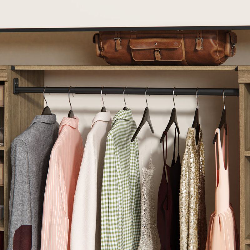 Rangement modulaire 36,02 po avec tablette et tringle à cintres, Sable
