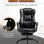 6 fauteuils de bureau massants, 5 réglages, cuir PU, inclinaison réglable et repose-pieds, cuir noir confortable avec masseur à vibrations, modes, inclinaison, hauteur, rotation à 360 °, rétractable